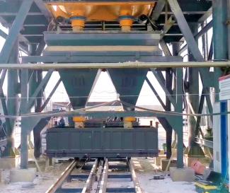 double station eps concrete machine mixing and pouring tower